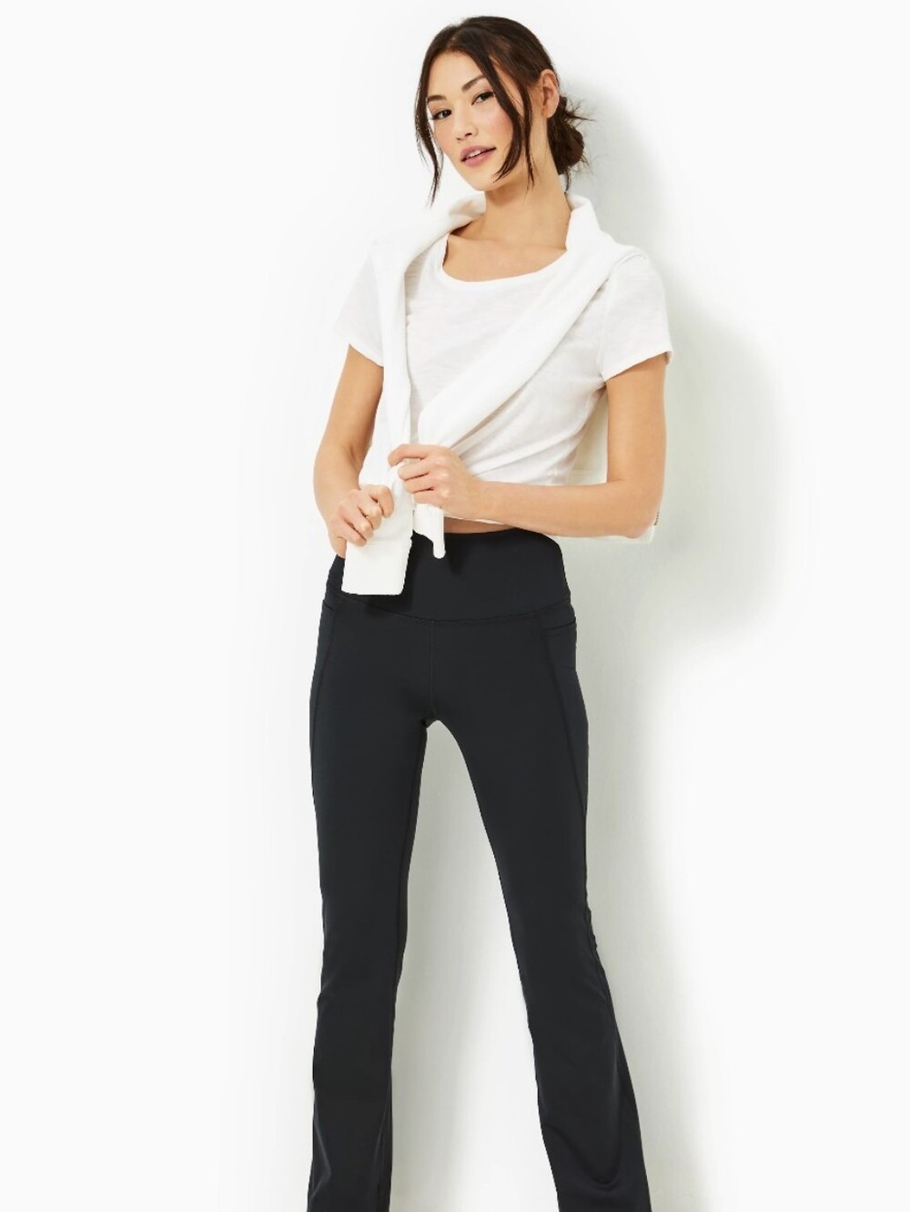 Lilly Pulitzer Black Boot-Cut Active Flare Pants